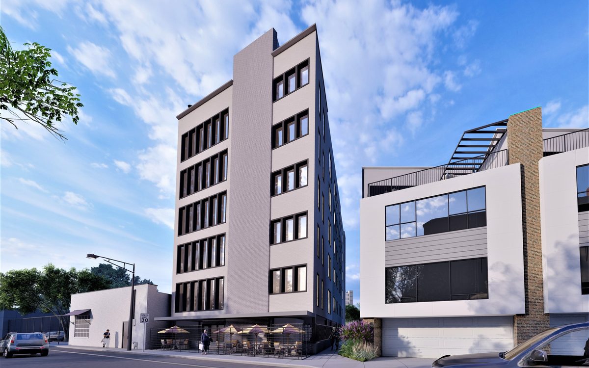 Rendering of a ±20-unit residential development at 405 Exposition Way, Deep Ellum, Dallas