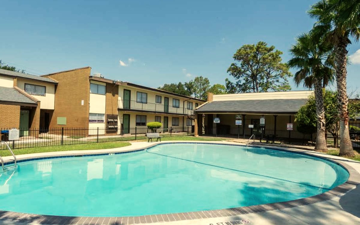 La Serena Apartments pool courtyard, Pasadena, Texas — 172-unit multifamily